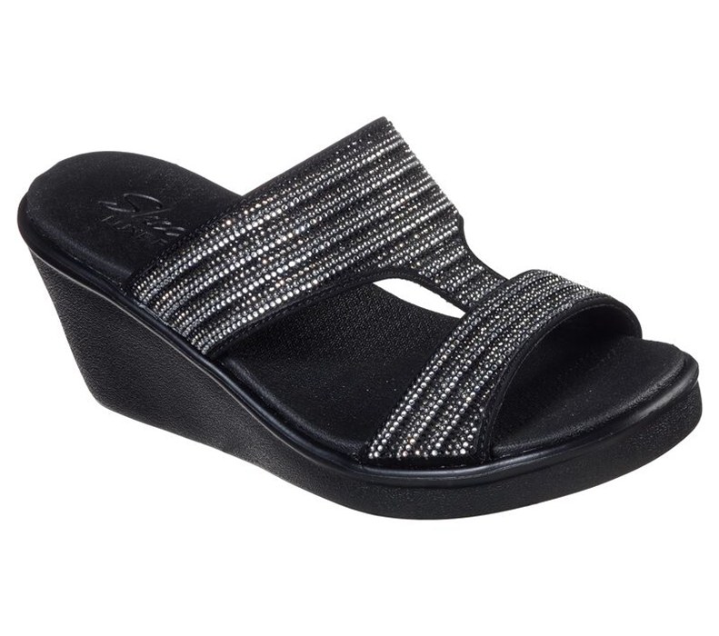 Skechers Rumble On - Bling Gal - Womens Sandals Black/Silver [AU-TJ8422]